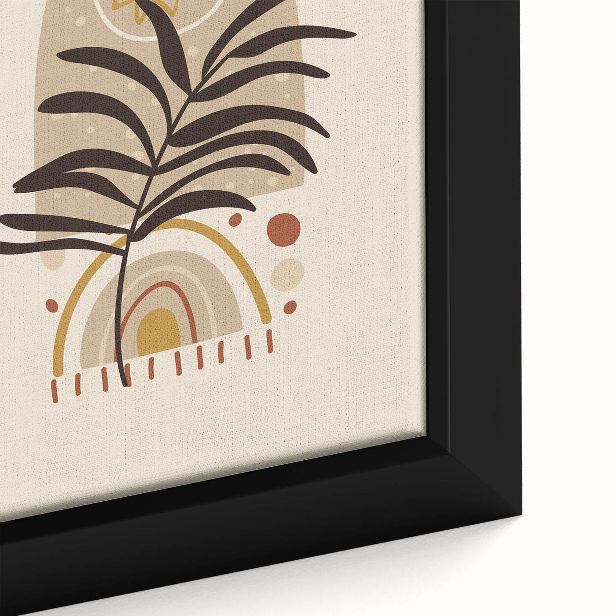 Bohemian Wall Art | Eclectic Sun and Plant Print | Boho Chic Decor