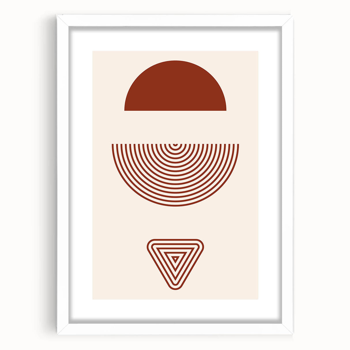 Bohemian Wall Art - Eclectic Rust Geometric Boho Decor Canvas Print