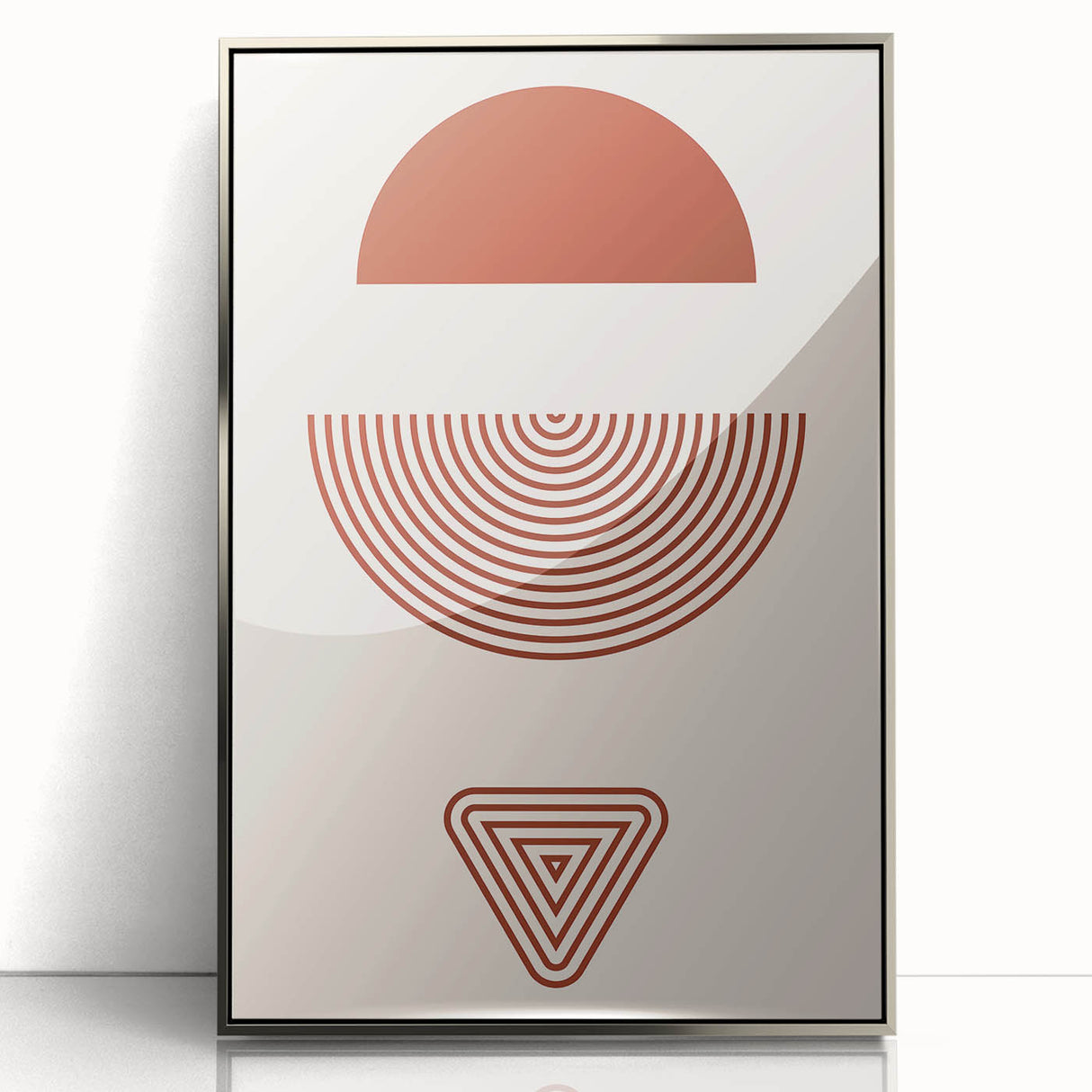 Bohemian Wall Art - Eclectic Rust Geometric Boho Decor Canvas Print