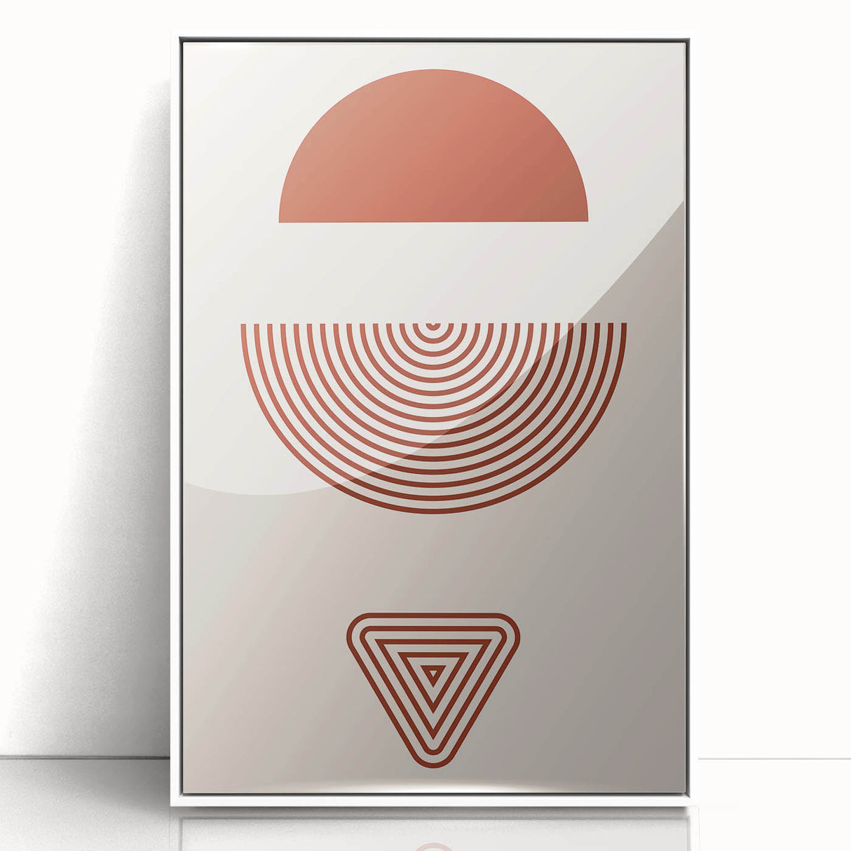 Bohemian Wall Art - Eclectic Rust Geometric Boho Decor Canvas Print