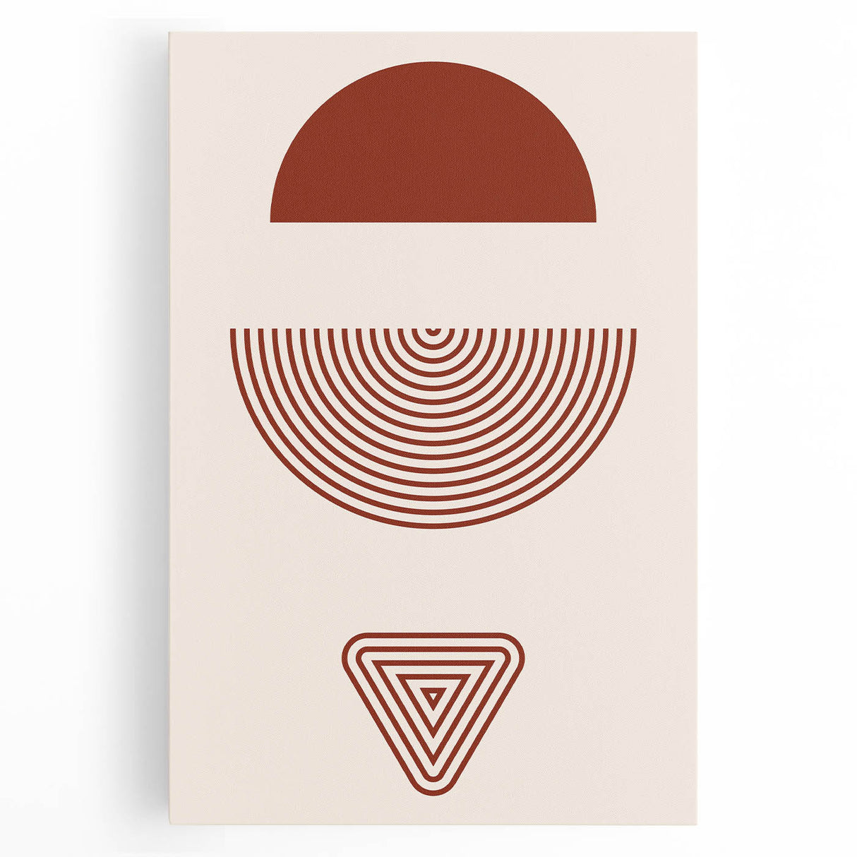 Bohemian Wall Art - Eclectic Rust Geometric Boho Decor Canvas Print