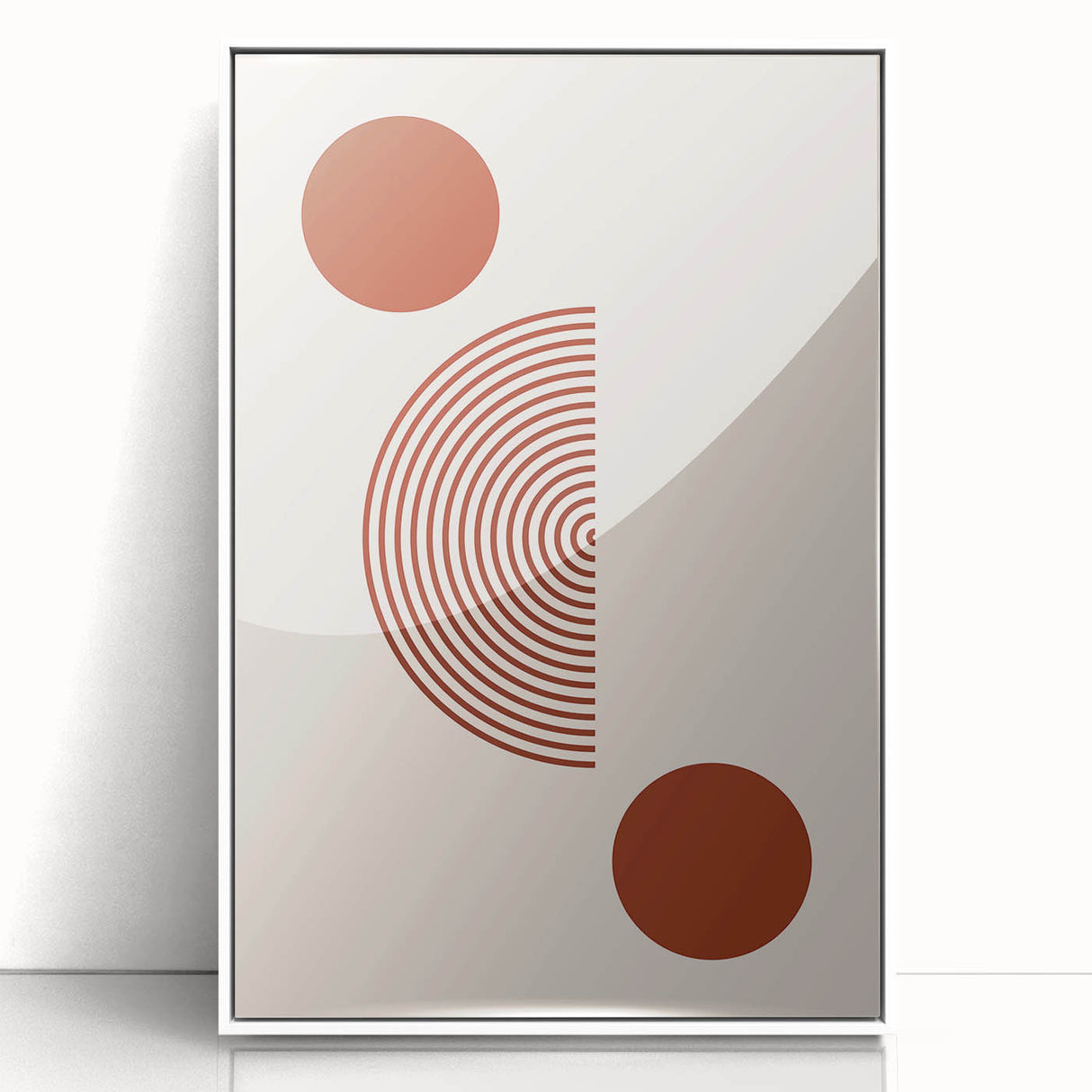 Bohemian Wall Art - Bold Rust Geometric Boho Chic Canvas Decor