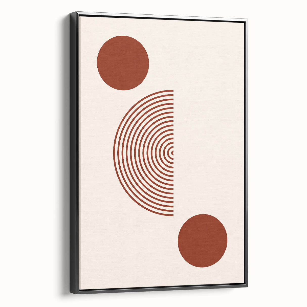 Bohemian Wall Art - Bold Rust Geometric Boho Chic Canvas Decor