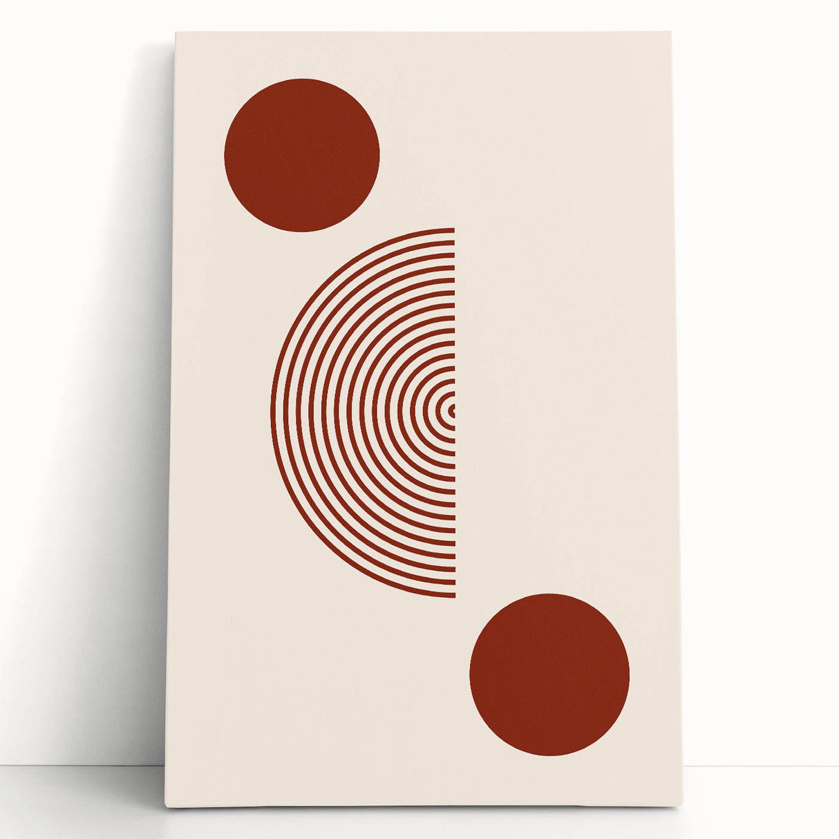 Bohemian Wall Art - Bold Rust Geometric Boho Chic Canvas Decor