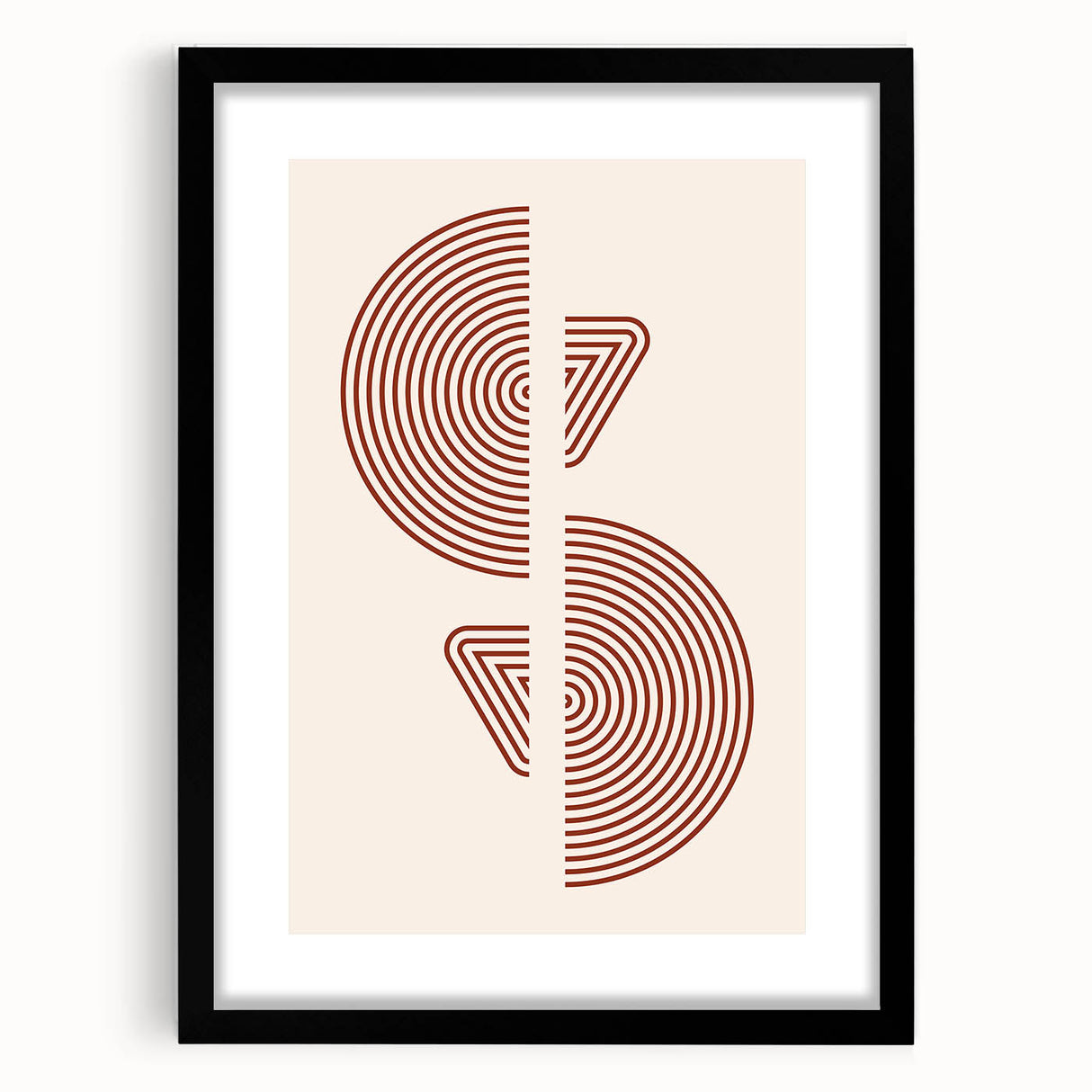 Bohemian Wall Art - Eclectic Rust Geometric Boho Canvas for Interiors