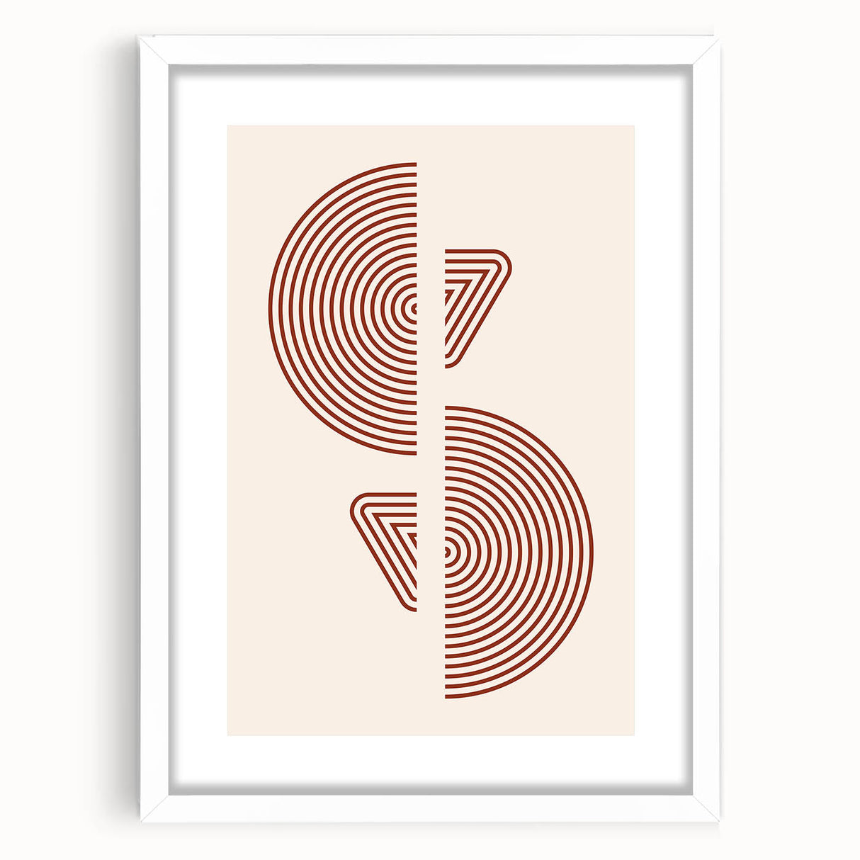 Bohemian Wall Art - Eclectic Rust Geometric Boho Canvas for Interiors