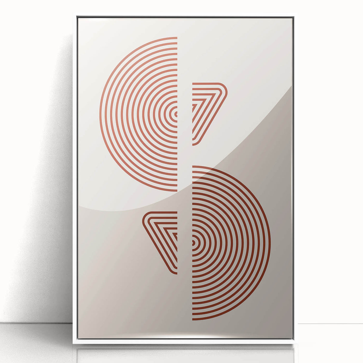 Bohemian Wall Art - Eclectic Rust Geometric Boho Canvas for Interiors