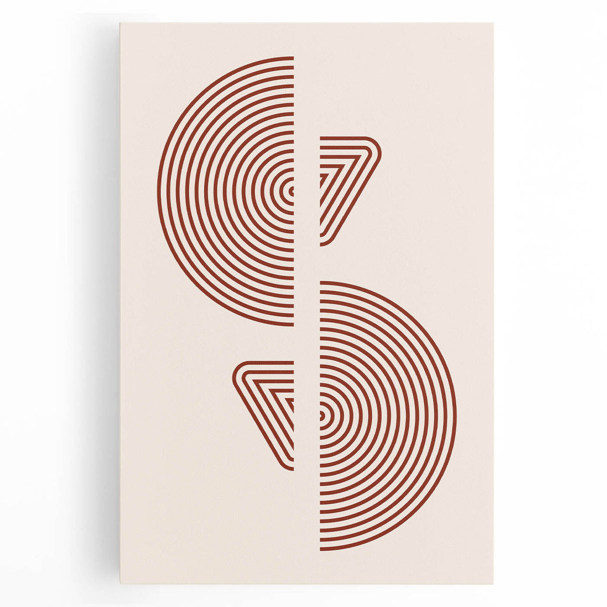 Bohemian Wall Art - Eclectic Rust Geometric Boho Canvas for Interiors