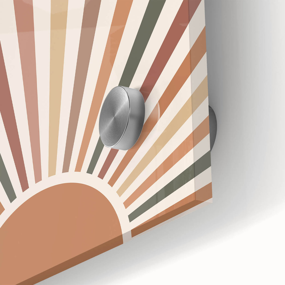 Boho Chic Wall Art - Sunburst Geometric Bohemian Canvas for Interiors