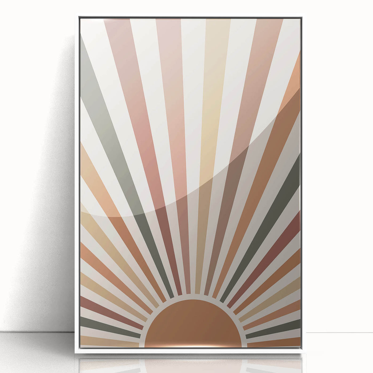 Boho Chic Wall Art - Sunburst Geometric Bohemian Canvas for Interiors