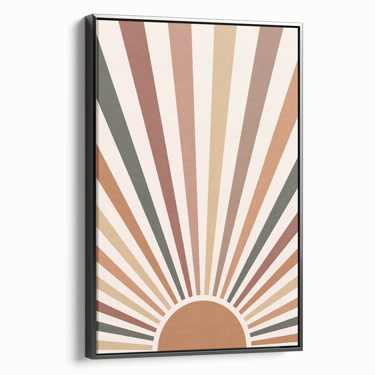 Boho Chic Wall Art - Sunburst Geometric Bohemian Canvas for Interiors