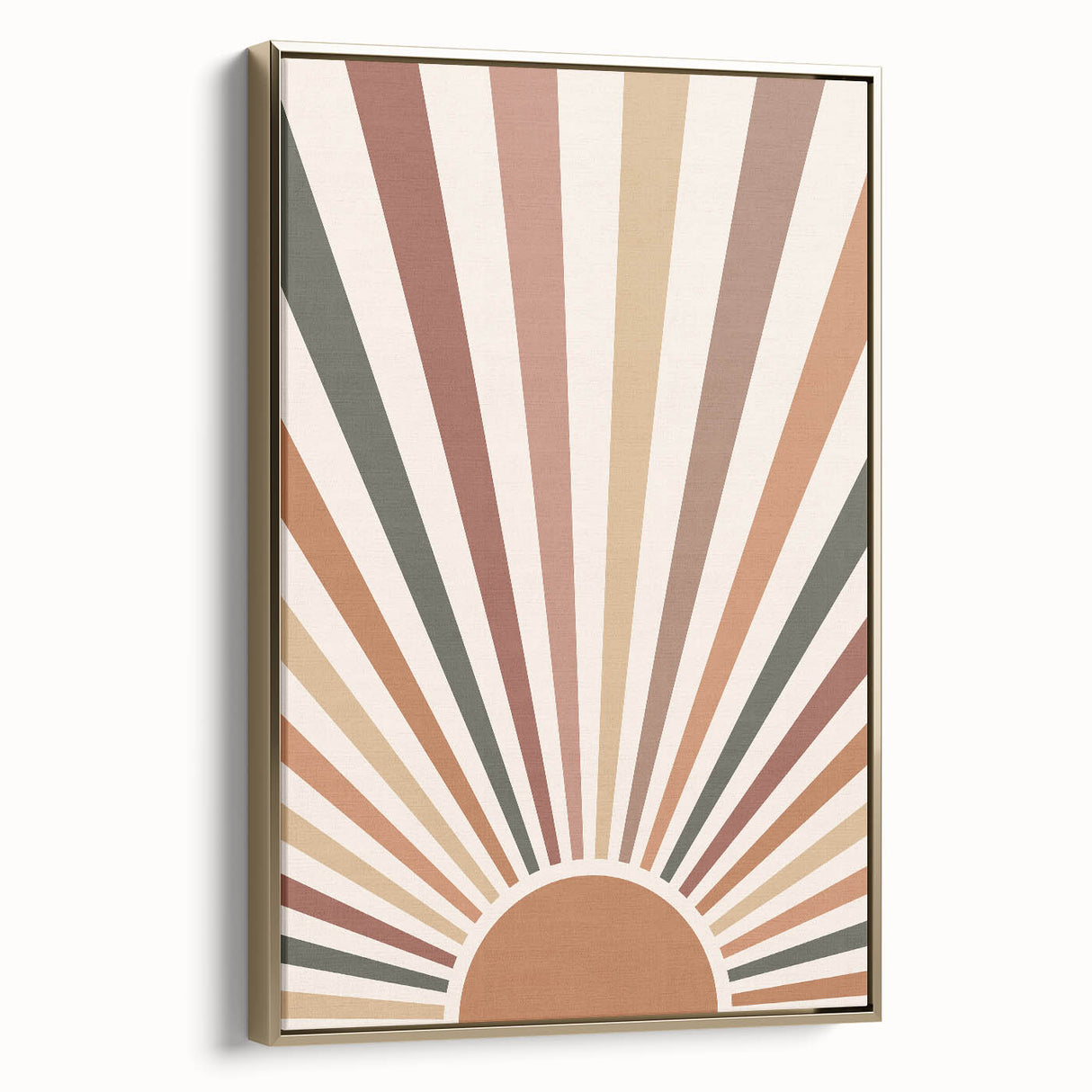 Boho Chic Wall Art - Sunburst Geometric Bohemian Canvas for Interiors