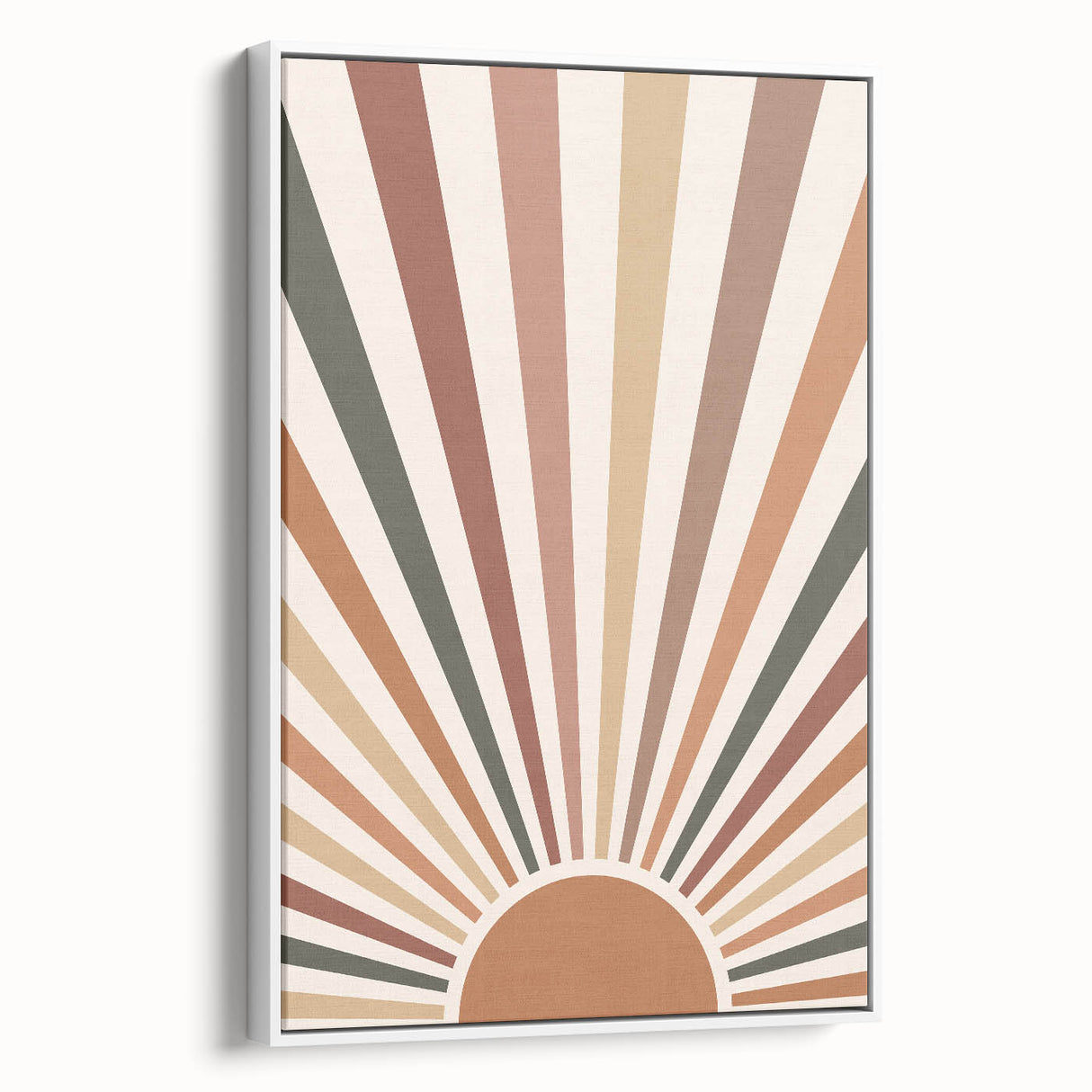 Boho Chic Wall Art - Sunburst Geometric Bohemian Canvas for Interiors