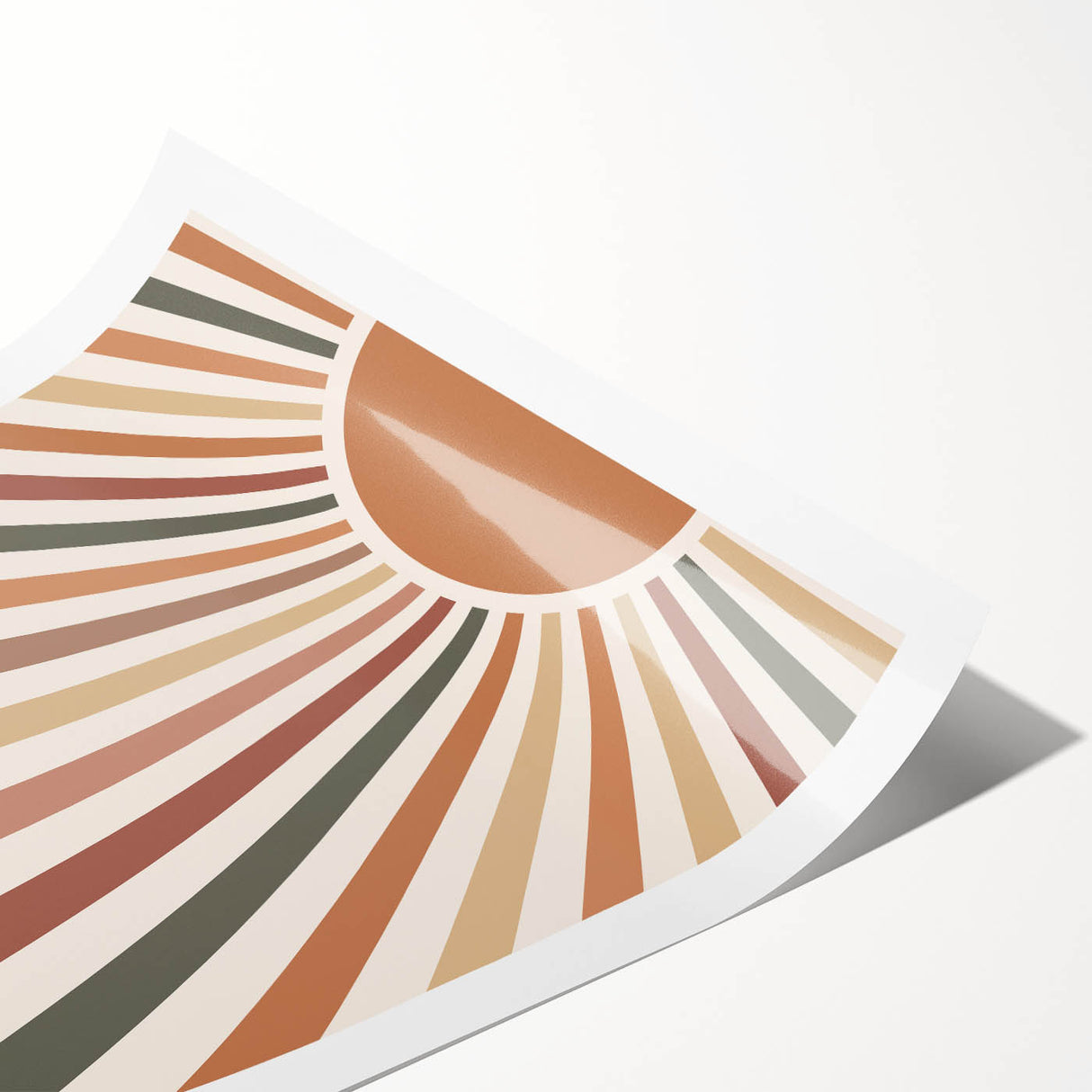 Boho Chic Wall Art - Sunburst Geometric Bohemian Canvas for Interiors