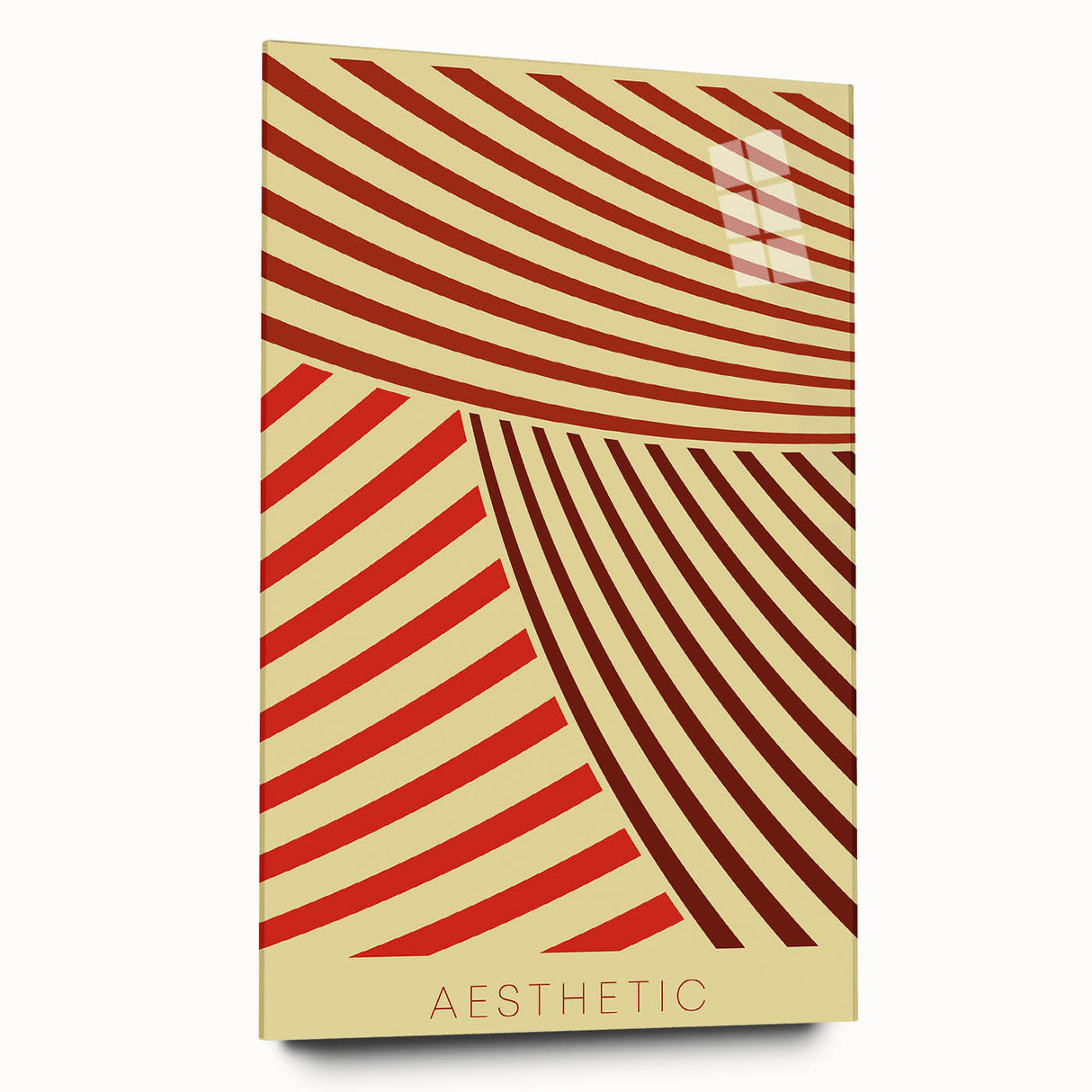 Bohemian Wall Art - Aesthetic Boho Decor Canvas with Eclectic Stripes