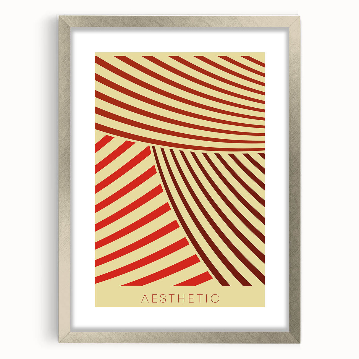 Bohemian Wall Art - Aesthetic Boho Decor Canvas with Eclectic Stripes