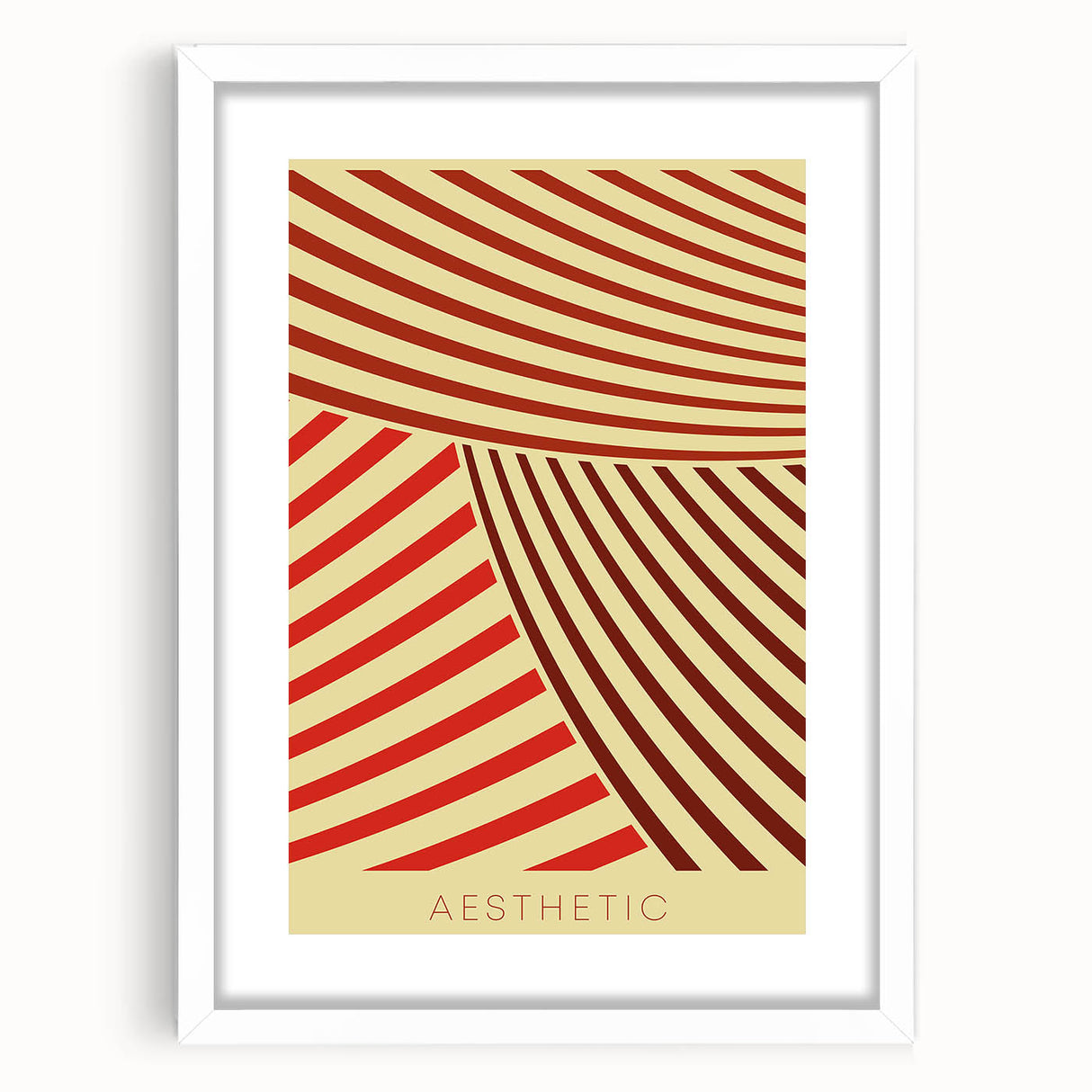 Bohemian Wall Art - Aesthetic Boho Decor Canvas with Eclectic Stripes