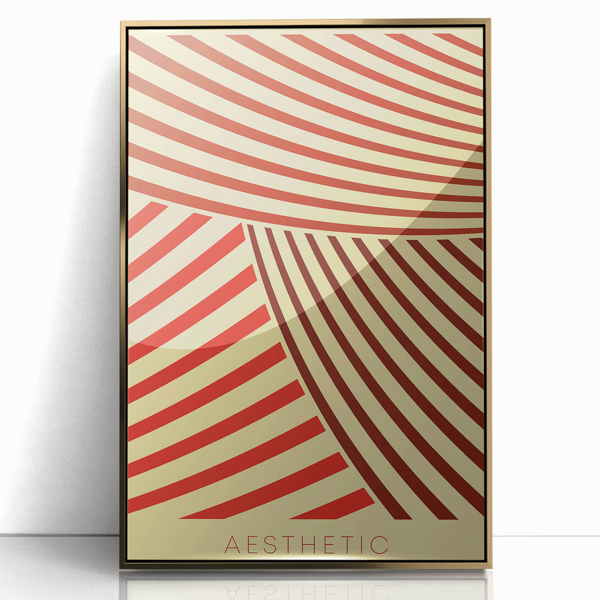 Bohemian Wall Art - Aesthetic Boho Decor Canvas with Eclectic Stripes