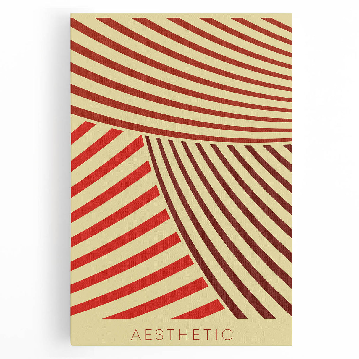 Bohemian Wall Art - Aesthetic Boho Decor Canvas with Eclectic Stripes