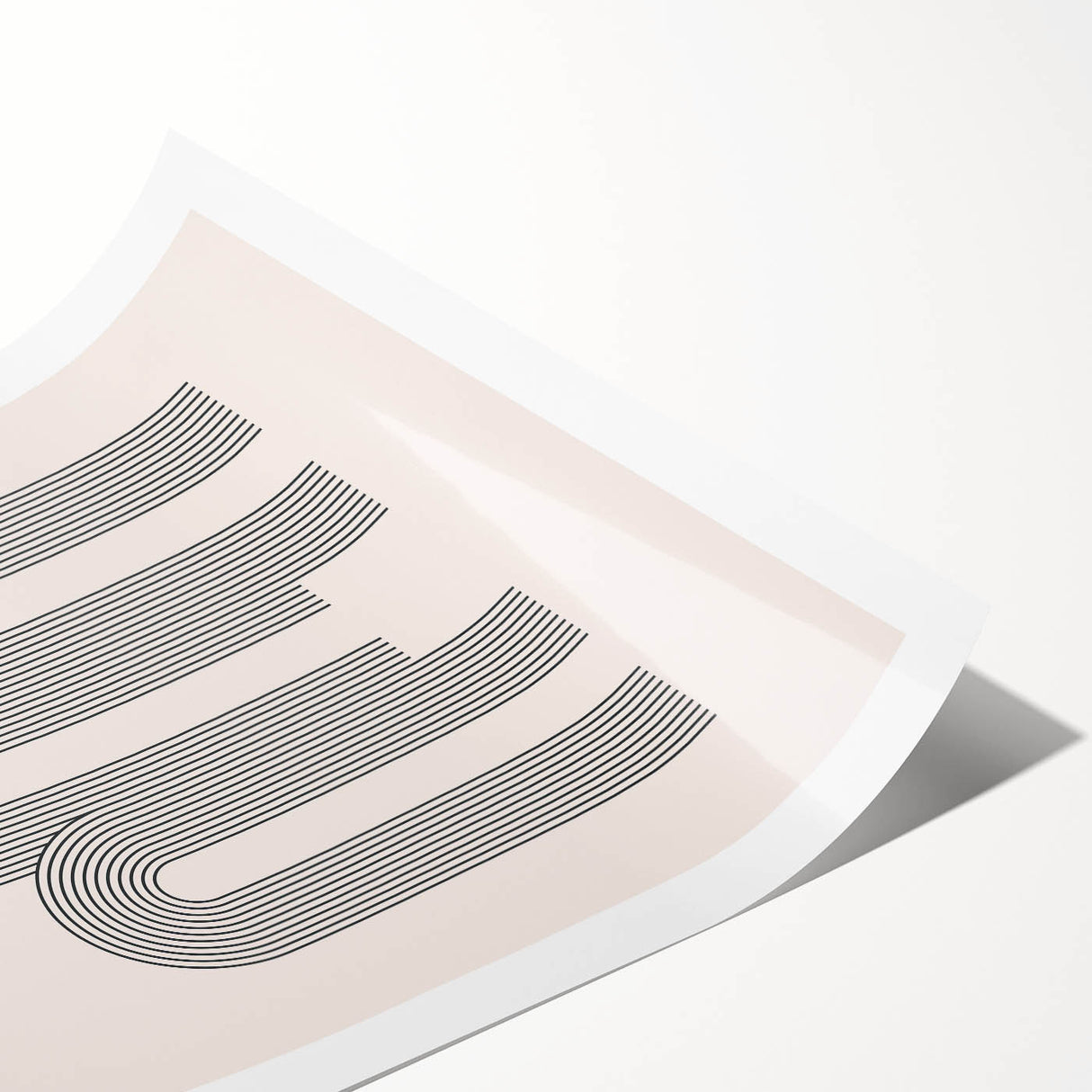 Modern Bohemian Wall Art - Minimalist Boho Decor Canvas with Geometric Arch Design