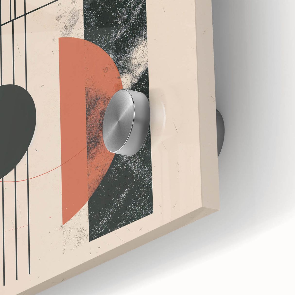 Abstract Bohemian Wall Art - Geometric Boho Decor Canvas with Earthy Tones