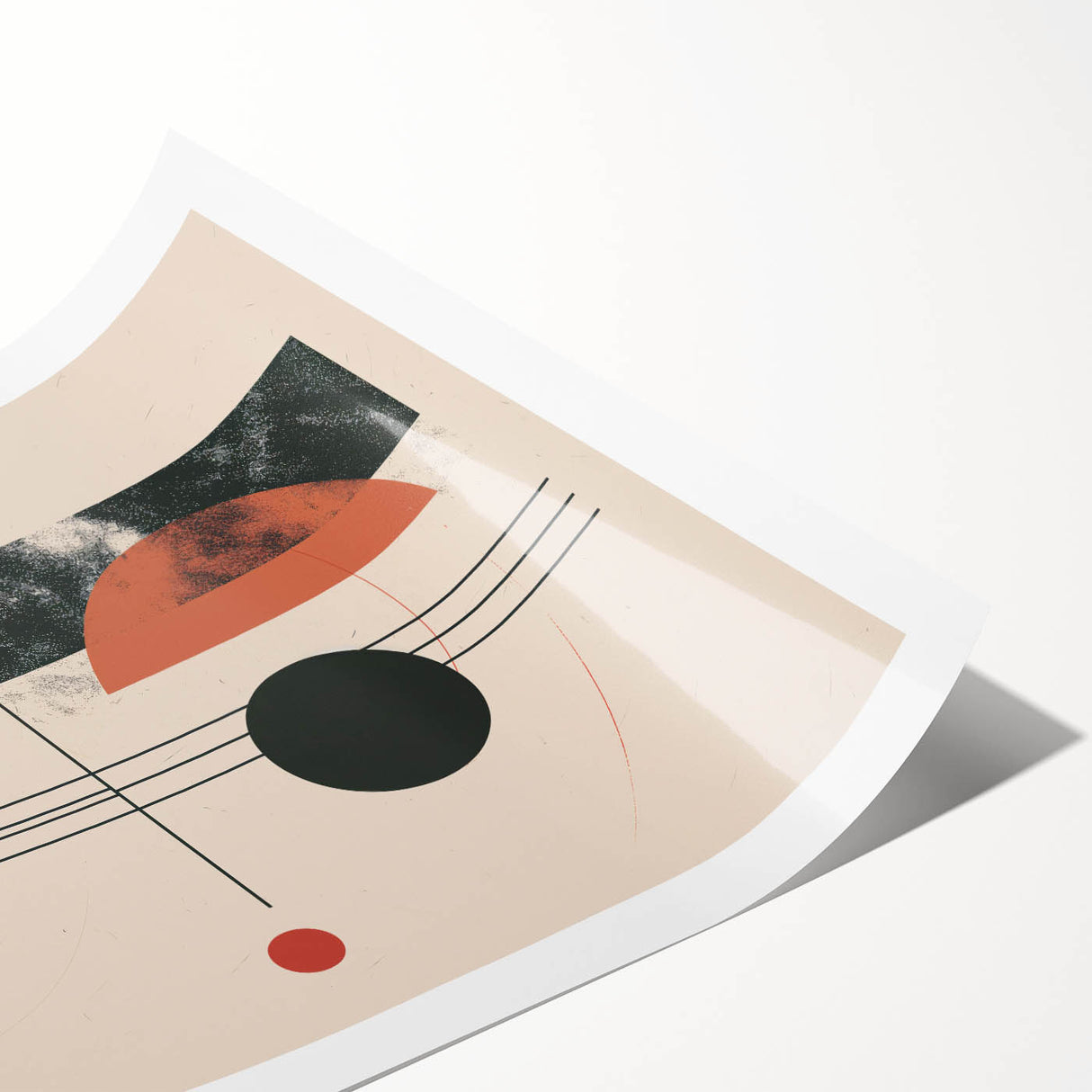 Abstract Bohemian Wall Art - Geometric Boho Decor Canvas with Earthy Tones