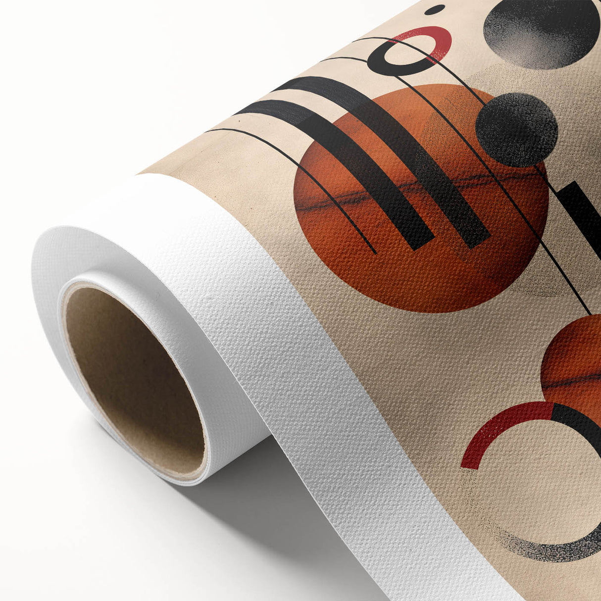 Abstract Bohemian Wall Art - Geometric Boho Decor Canvas with Earthy Hues