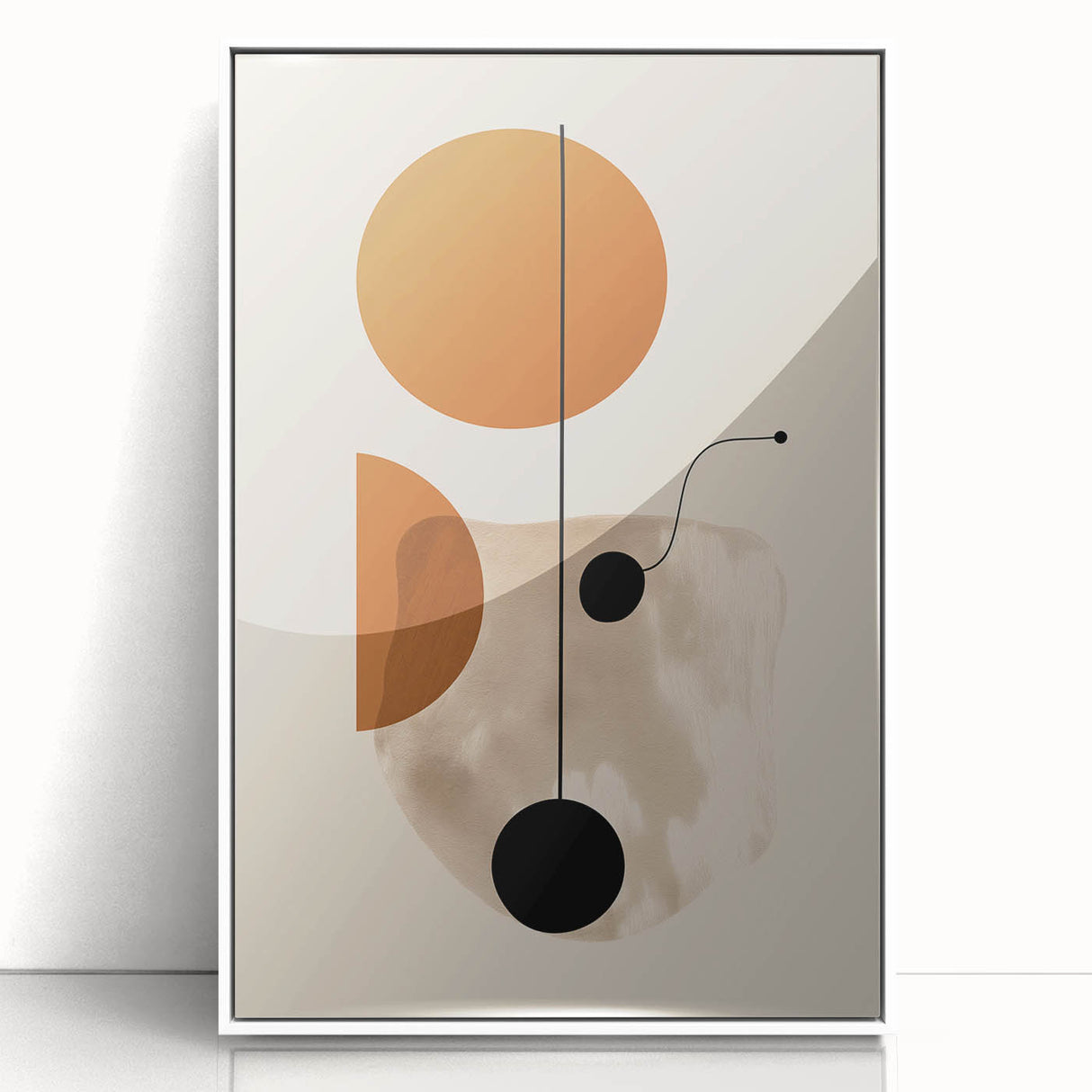 Modern Bohemian Wall Art - Geometric Boho Decor Canvas with Warm Earthy Tones