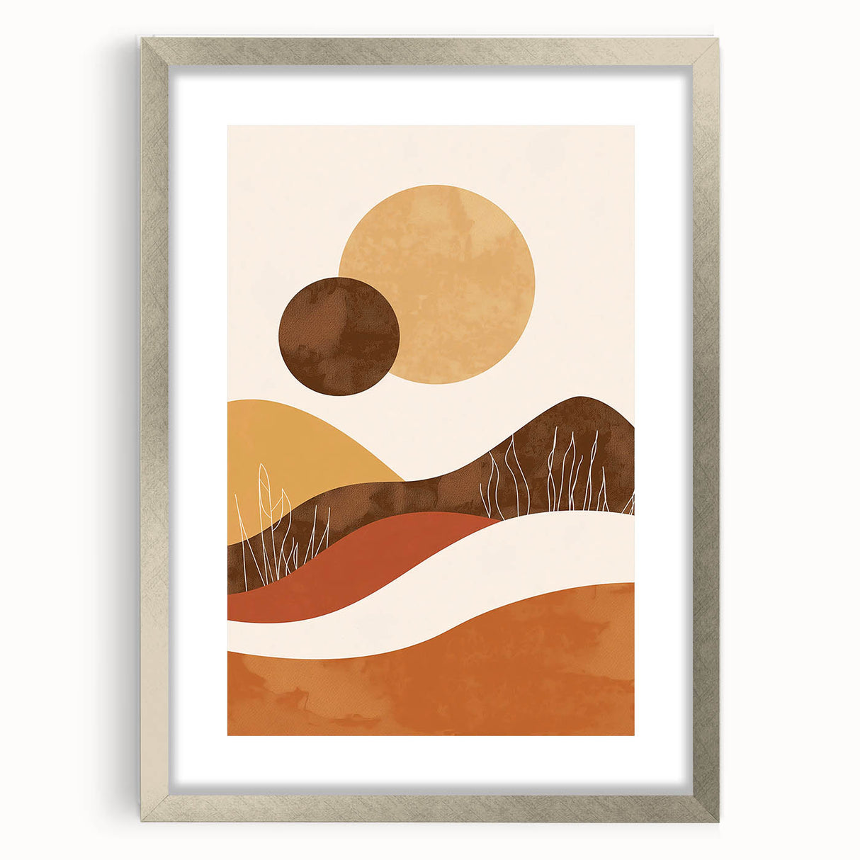 Eclectic Bohemian Wall Art | Artistic Boho Decor Canvas for Warm Interiors