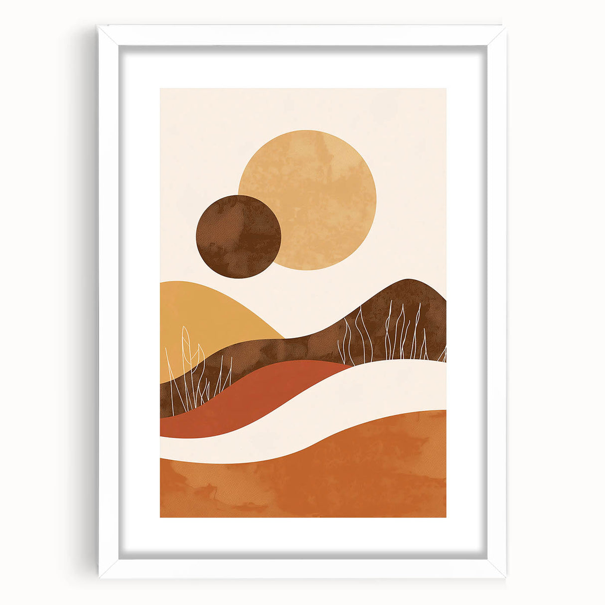 Eclectic Bohemian Wall Art | Artistic Boho Decor Canvas for Warm Interiors