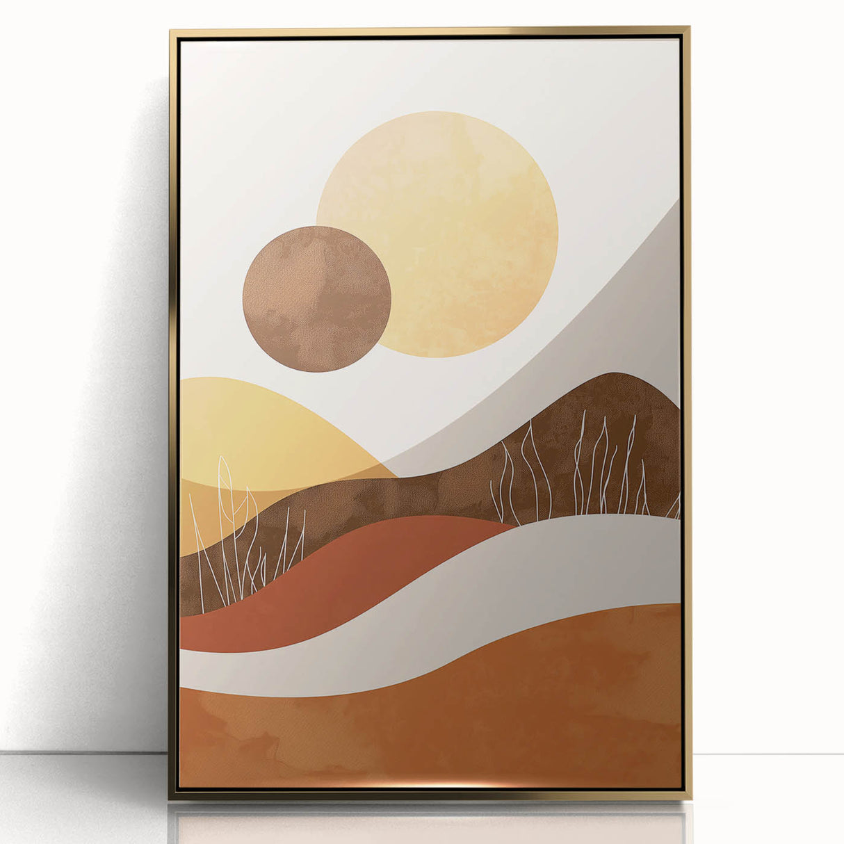 Eclectic Bohemian Wall Art | Artistic Boho Decor Canvas for Warm Interiors