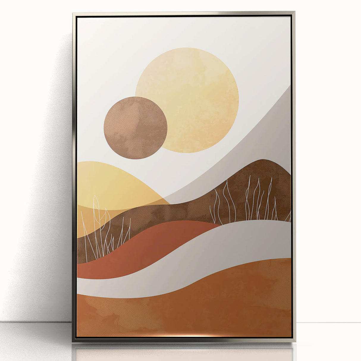 Eclectic Bohemian Wall Art | Artistic Boho Decor Canvas for Warm Interiors