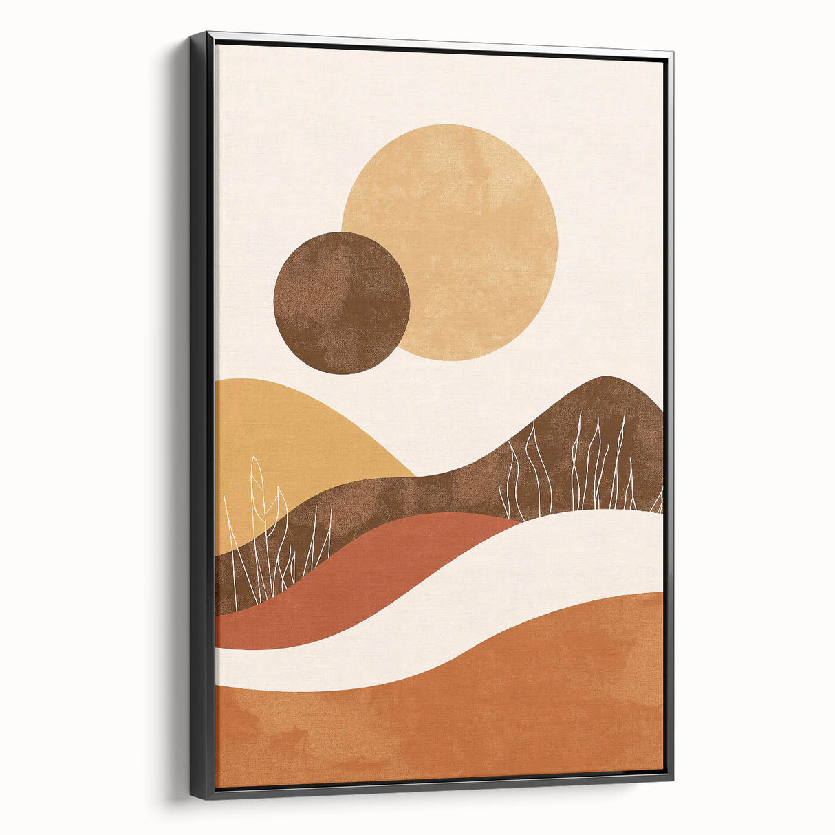 Eclectic Bohemian Wall Art | Artistic Boho Decor Canvas for Warm Interiors