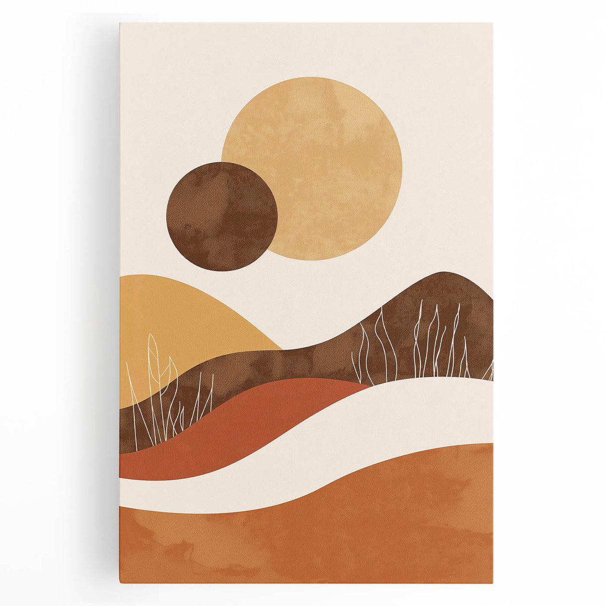 Eclectic Bohemian Wall Art | Artistic Boho Decor Canvas for Warm Interiors