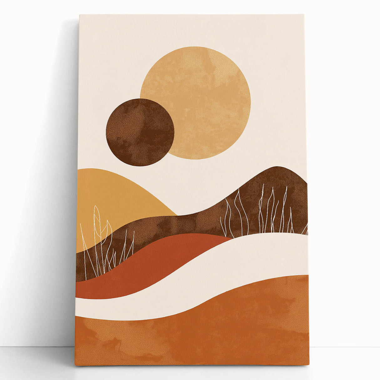 Eclectic Bohemian Wall Art | Artistic Boho Decor Canvas for Warm Interiors