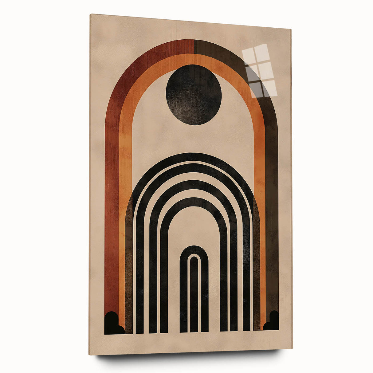 Retro Bohemian Wall Art | Geometric Boho Decor Canvas for Chic Interiors