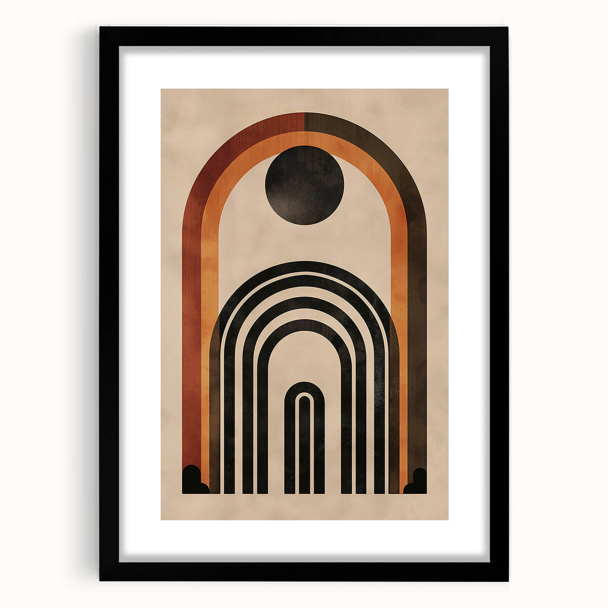 Retro Bohemian Wall Art | Geometric Boho Decor Canvas for Chic Interiors