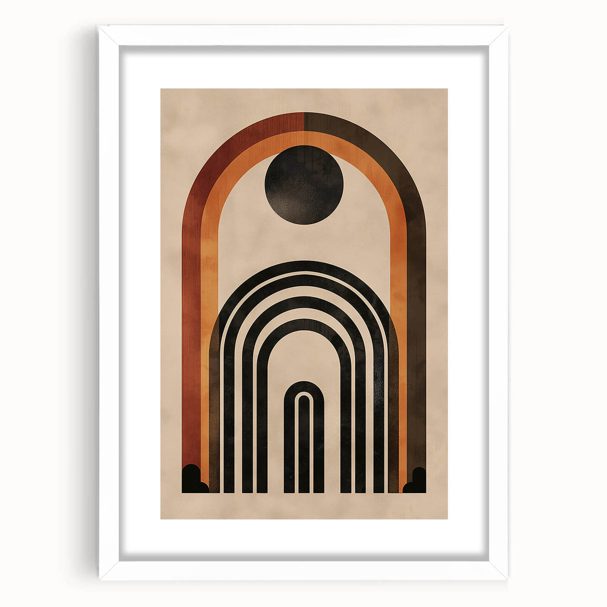 Retro Bohemian Wall Art | Geometric Boho Decor Canvas for Chic Interiors