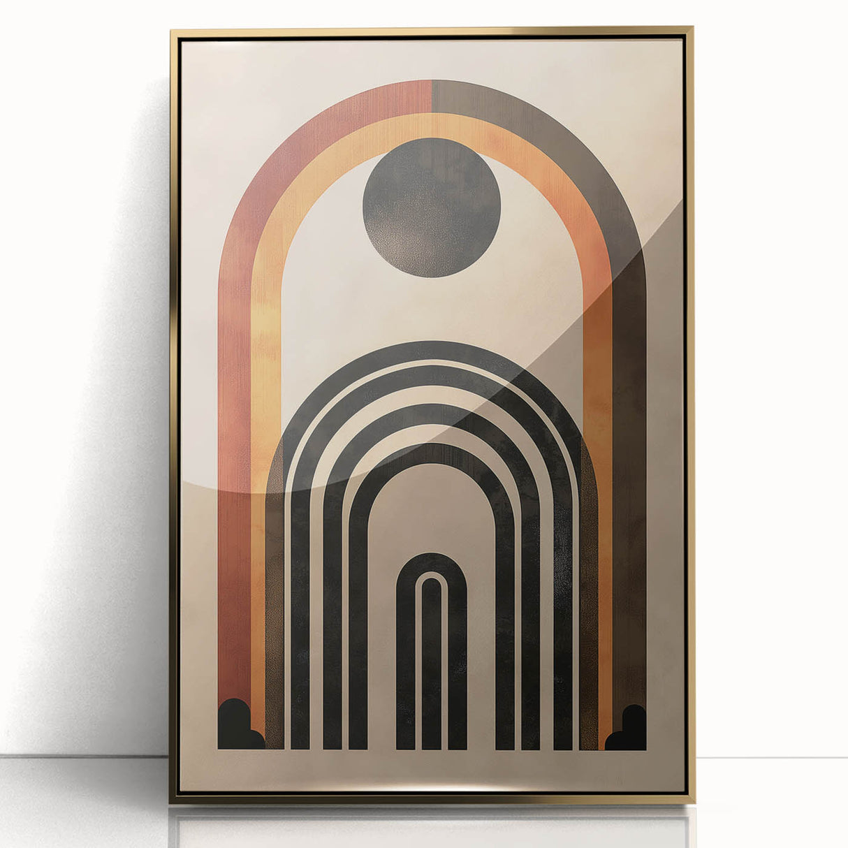 Retro Bohemian Wall Art | Geometric Boho Decor Canvas for Chic Interiors