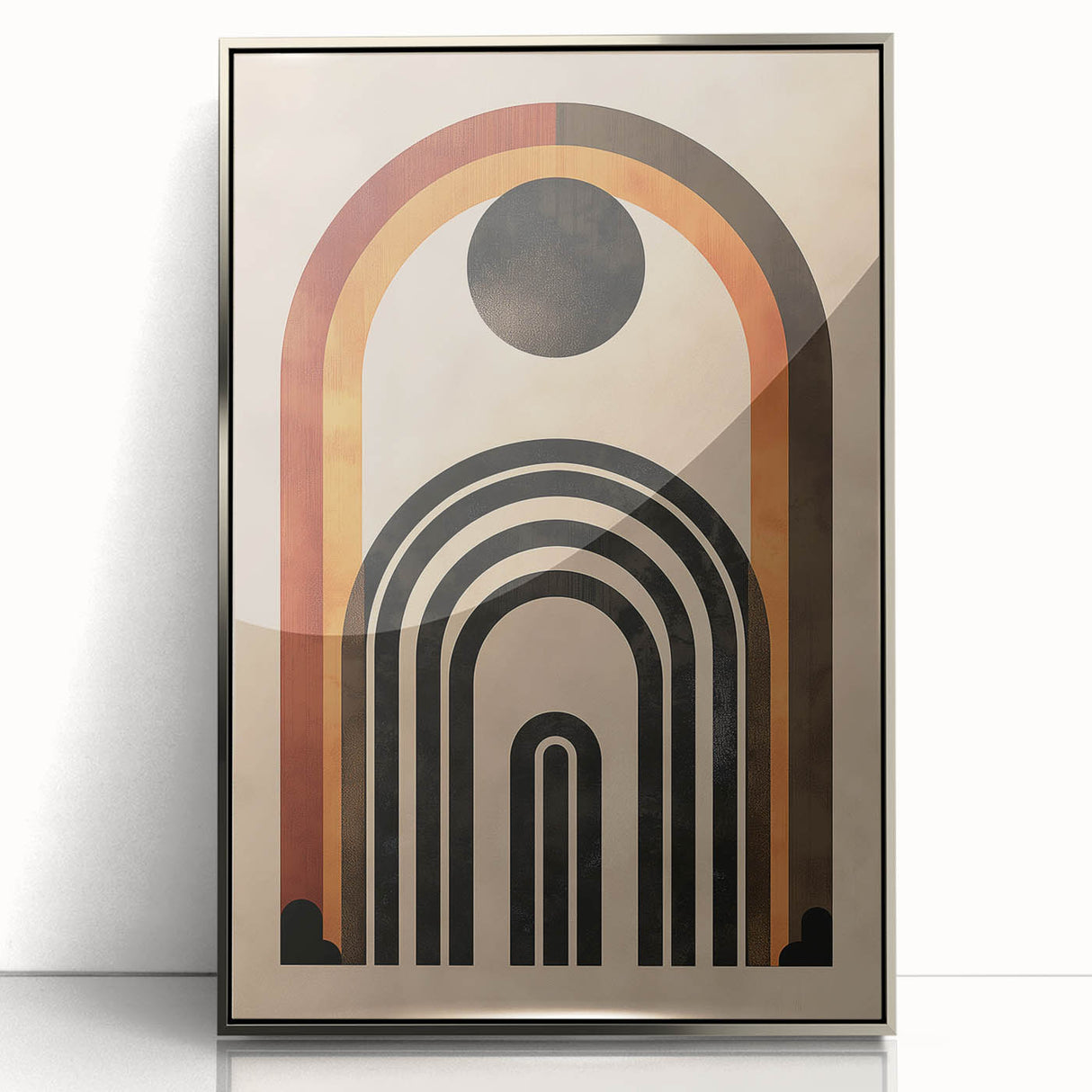 Retro Bohemian Wall Art | Geometric Boho Decor Canvas for Chic Interiors