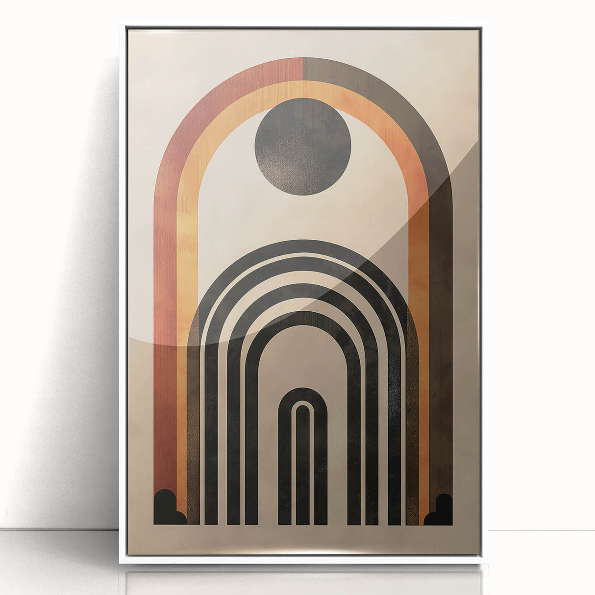 Retro Bohemian Wall Art | Geometric Boho Decor Canvas for Chic Interiors