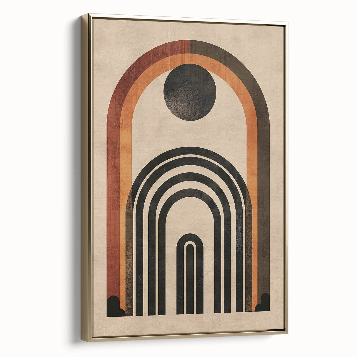 Retro Bohemian Wall Art | Geometric Boho Decor Canvas for Chic Interiors