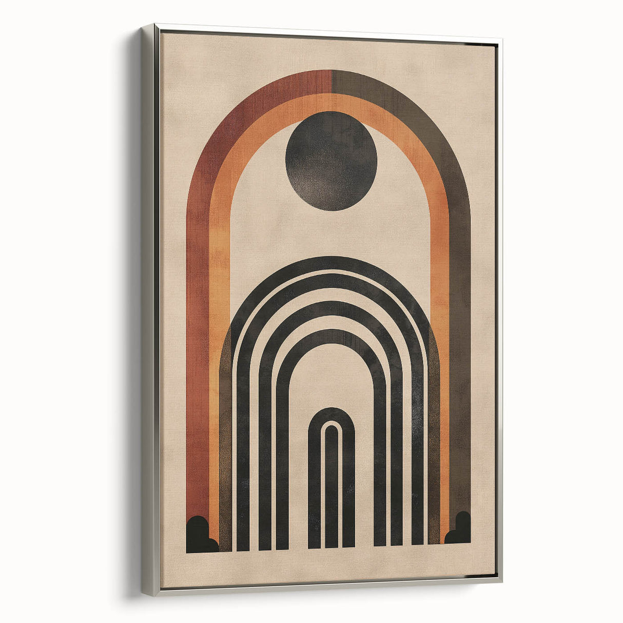 Retro Bohemian Wall Art | Geometric Boho Decor Canvas for Chic Interiors