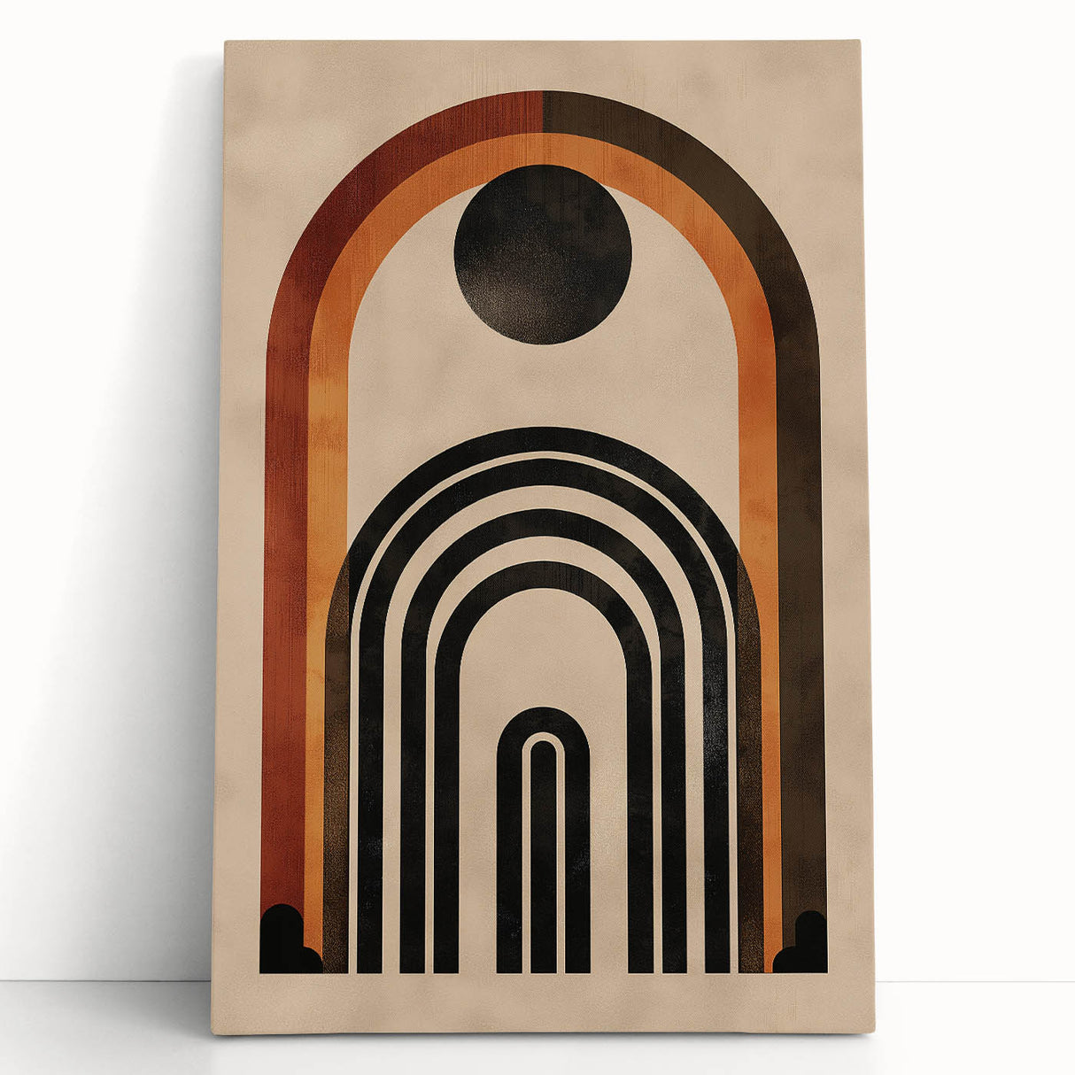 Retro Bohemian Wall Art | Geometric Boho Decor Canvas for Chic Interiors