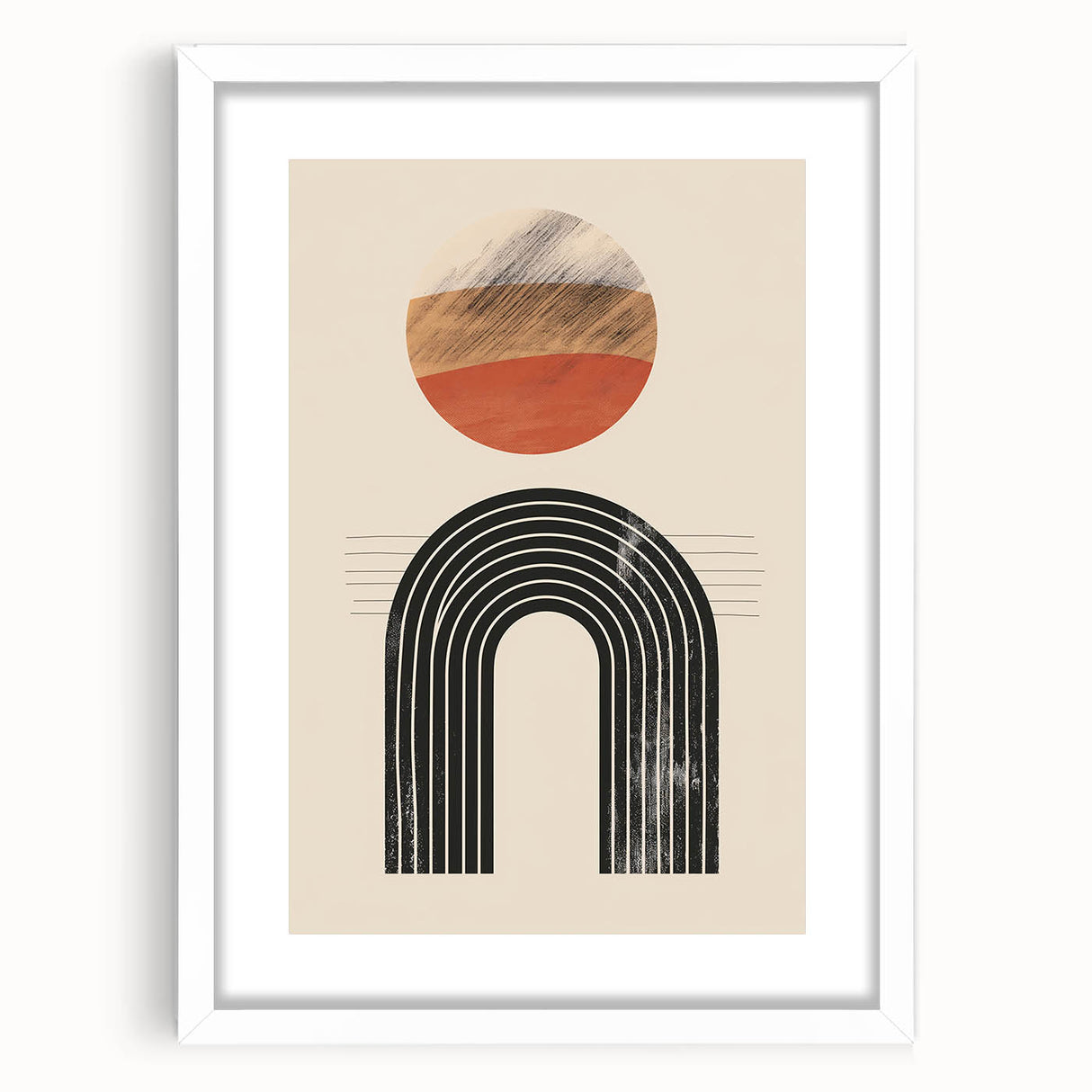 Bohemian Wall Art | Eclectic Boho Decor Canvas | Artistic Arch Design