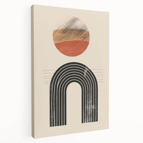 Bohemian Wall Art | Eclectic Boho Decor Canvas | Artistic Arch Design