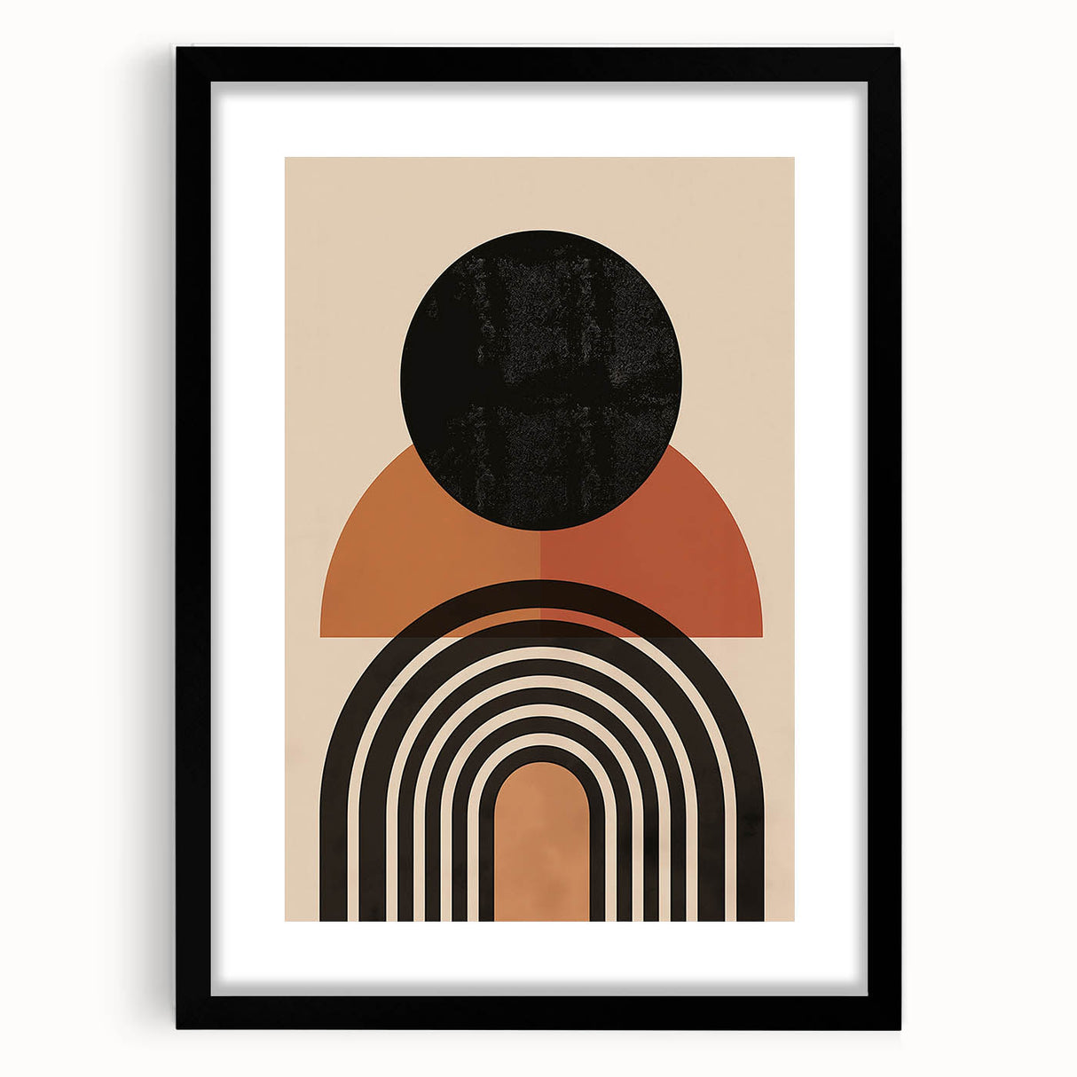 Bohemian Wall Art | Eclectic Boho Decor Canvas | Geometric Circle Design