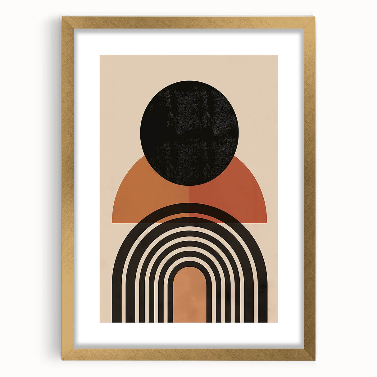 Bohemian Wall Art | Eclectic Boho Decor Canvas | Geometric Circle Design