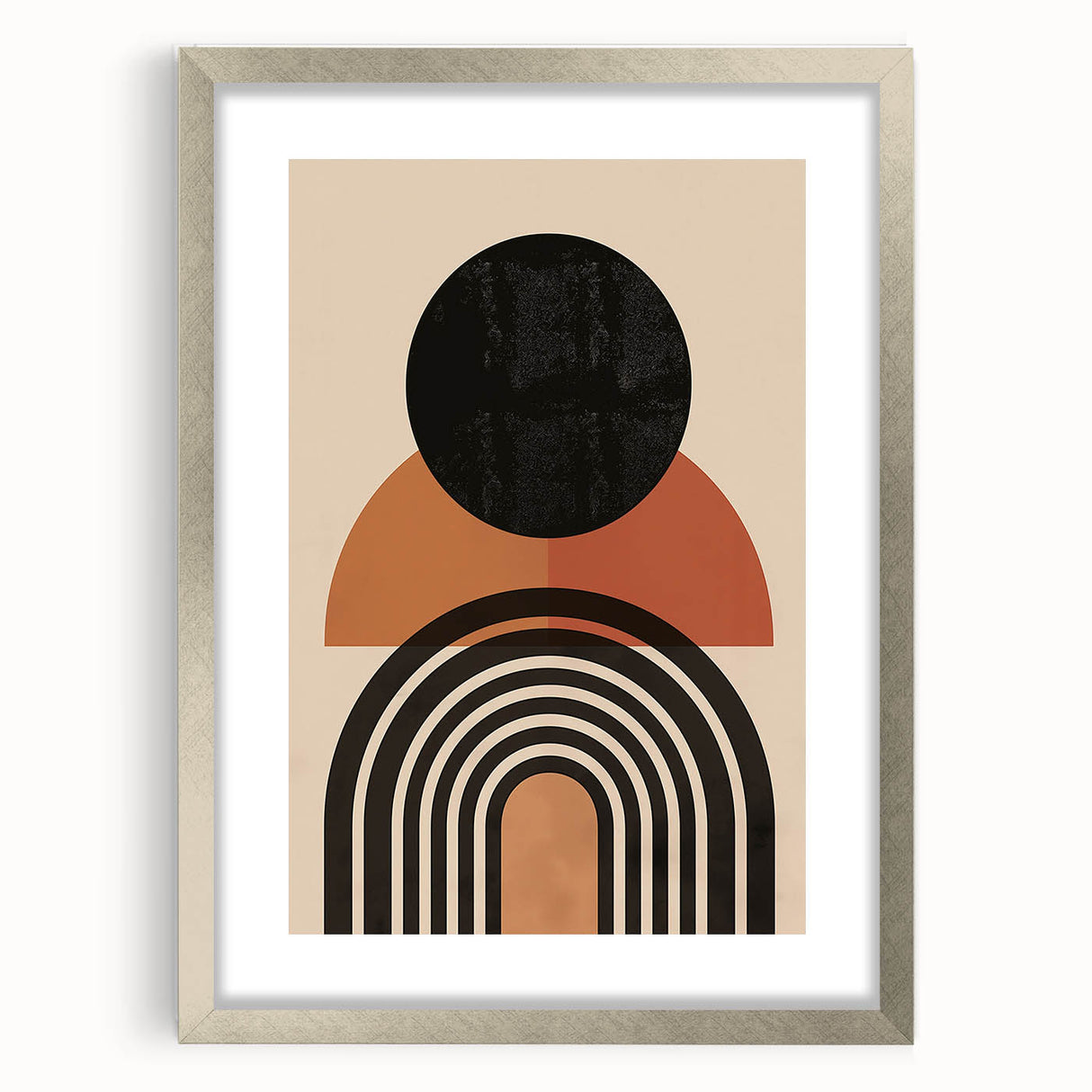 Bohemian Wall Art | Eclectic Boho Decor Canvas | Geometric Circle Design