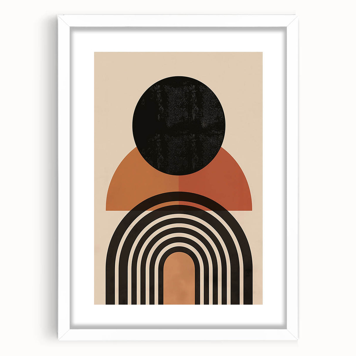 Bohemian Wall Art | Eclectic Boho Decor Canvas | Geometric Circle Design